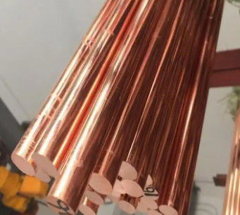 السطح الملمع 99.9% نحاس أحمر قطر 10-50mm C11000 قضبان نحاس صلبة للبناء